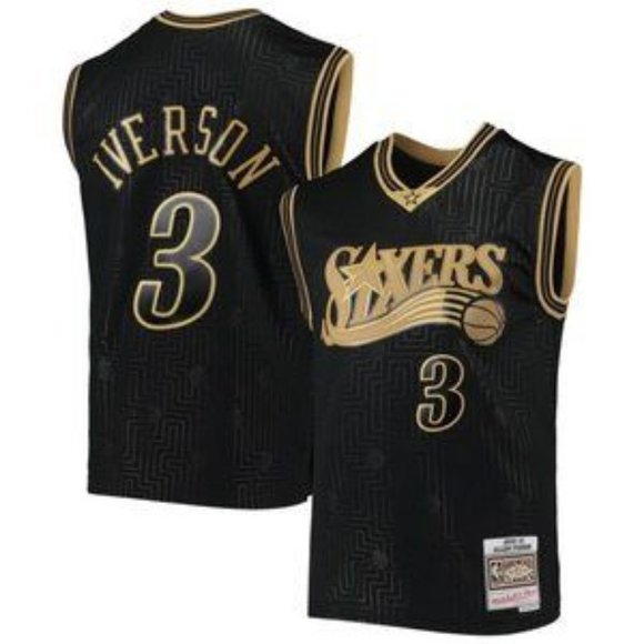 allen iverson gold jersey